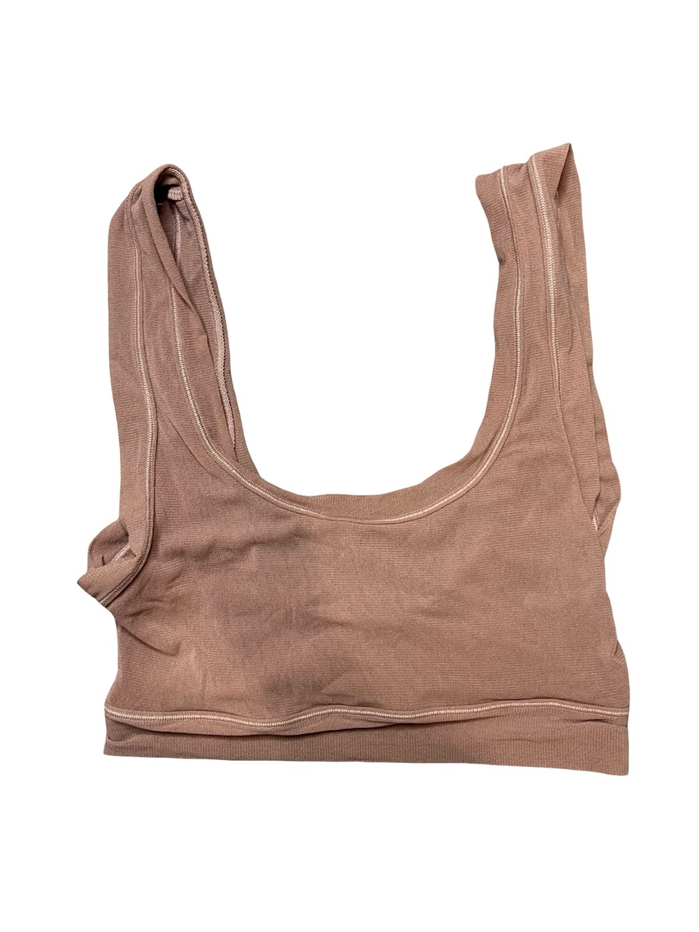 Skims Tan/Brown Jelly Sheer Scoop Neck Bralette Medium